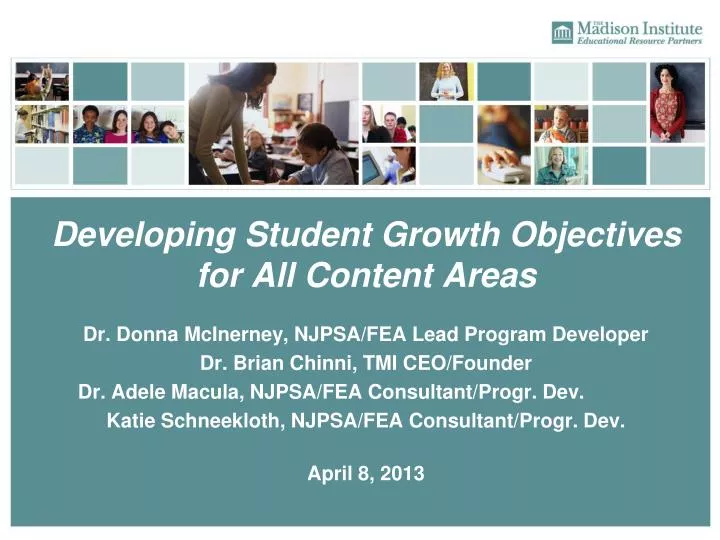 developing student growth objectives for all content areas