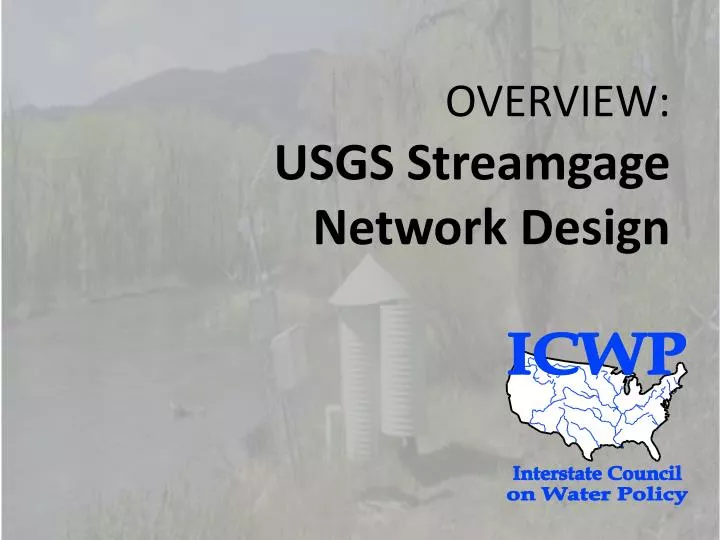 overview usgs streamgage network design