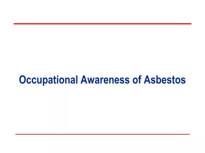 occupational awareness of asbestos