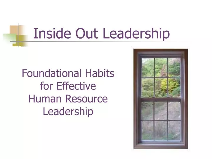 foundational habits for effective human resource leadership