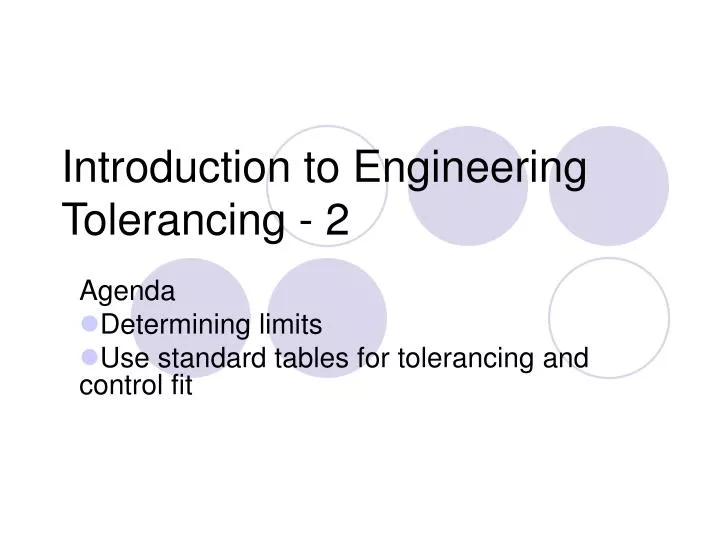 introduction to engineering tolerancing 2