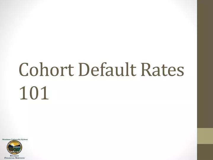 cohort default rates 101