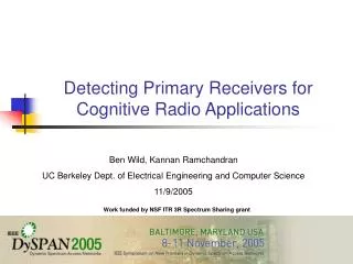 Detecting Primary Receivers for Cognitive Radio Applications