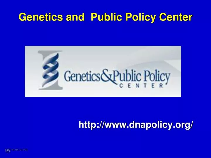 genetics and public policy center