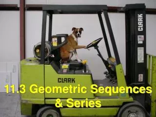 11.3 Geometric Sequences &amp; Series