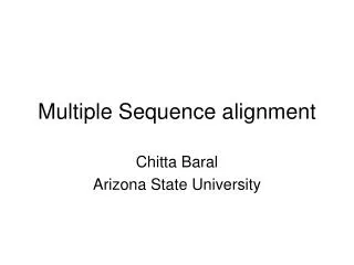 Multiple Sequence alignment