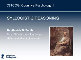C81COG: Cognitive Psychology 1