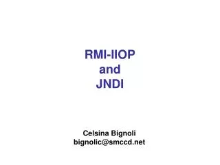 RMI-IIOP and JNDI