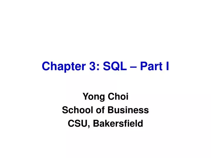 chapter 3 sql part i