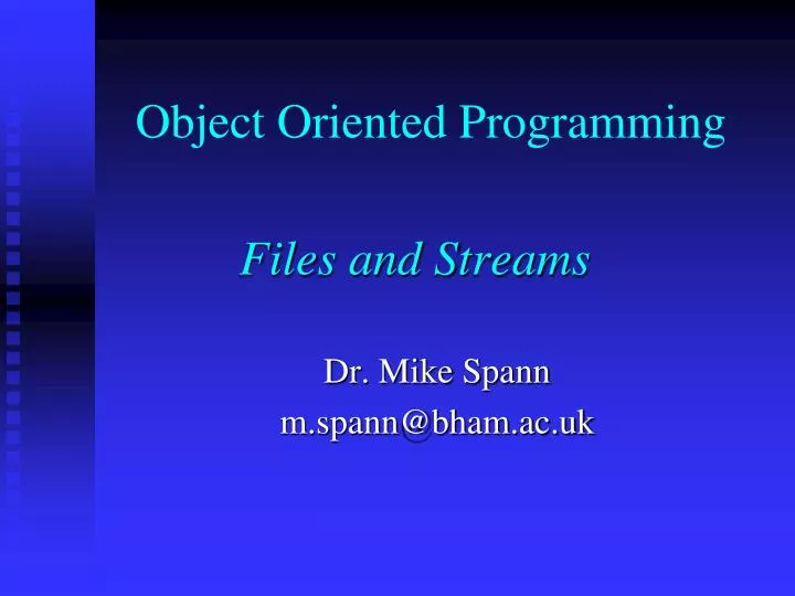 object oriented programming