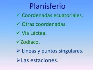 Planisferio