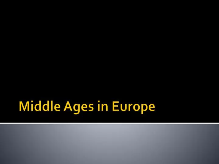 middle ages in europe
