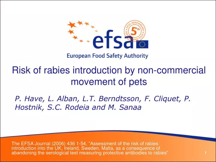 risk of rabies introduction by non commercial movement of pets
