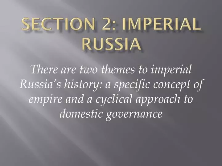 section 2 imperial russia