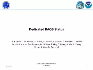 Dedicated RAOB Status