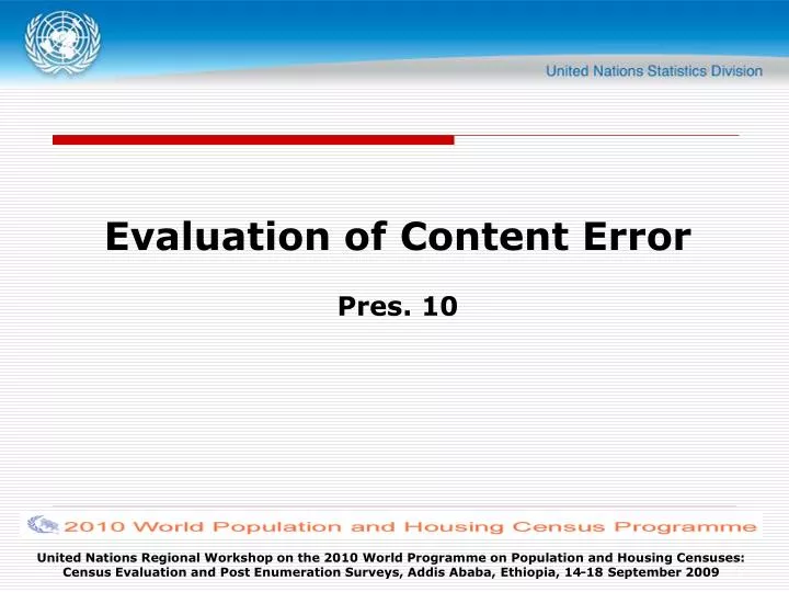 evaluation of content error pres 10