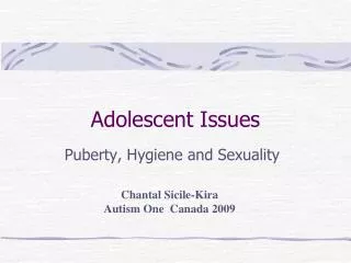 Adolescent Issues