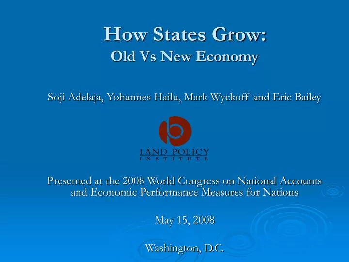 how states grow old vs new economy