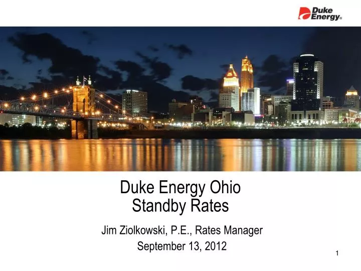 duke energy ohio standby rates