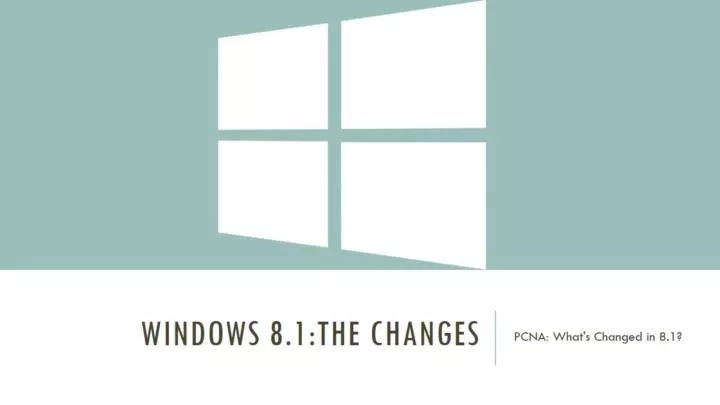 windows 8 1 the changes
