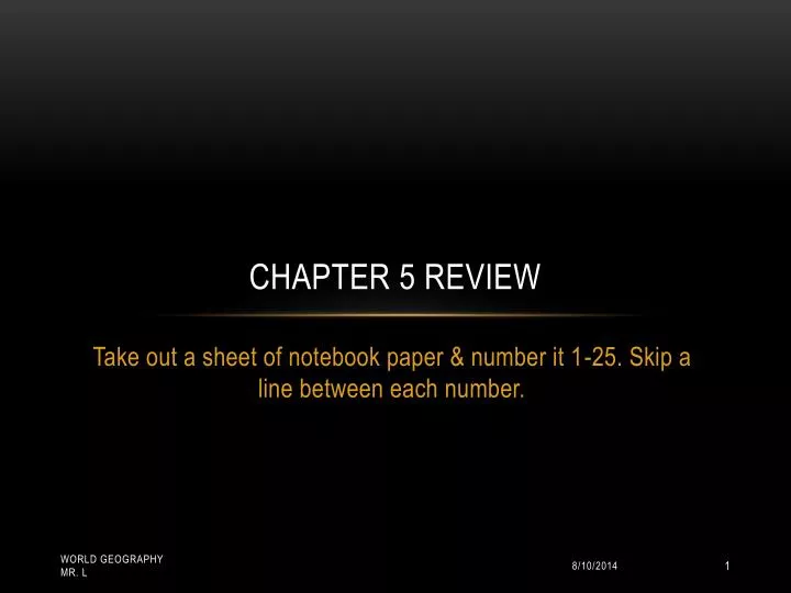 chapter 5 review