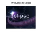 Introduction to Eclipse - slide 1