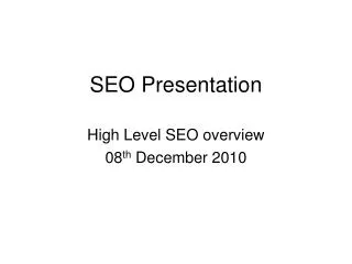 SEO Presentation