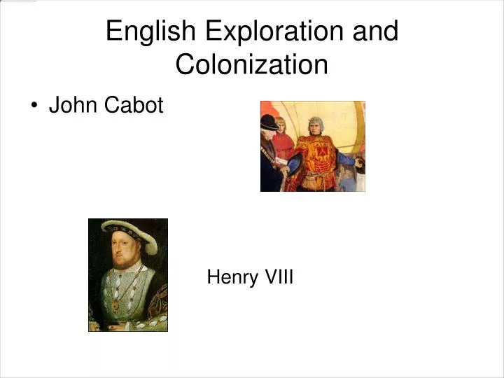 english exploration and colonization