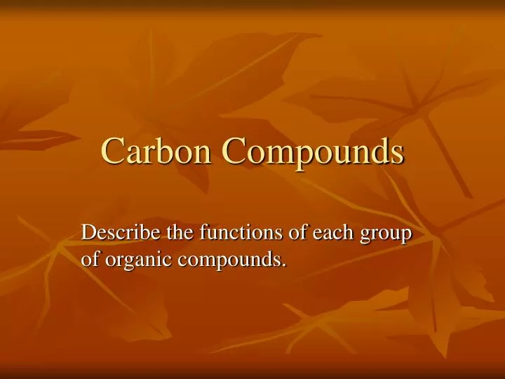 carbon compounds