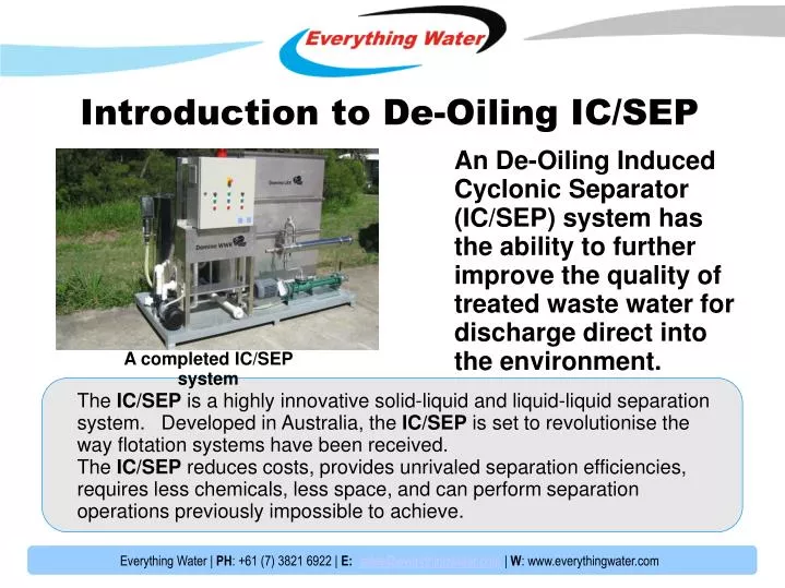 introduction to de oiling ic sep