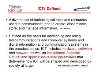 ICTs Defined