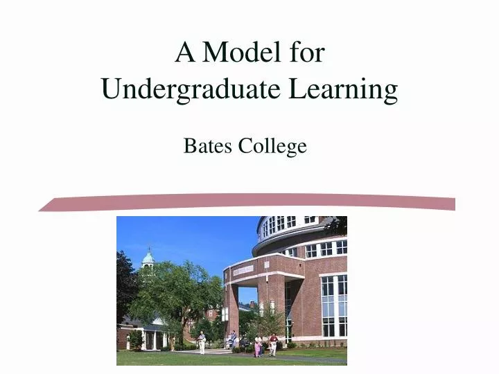 a model for undergraduate learning