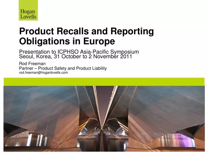 product recalls and reporting obligations in europe