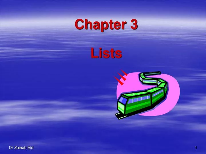 chapter 3 lists