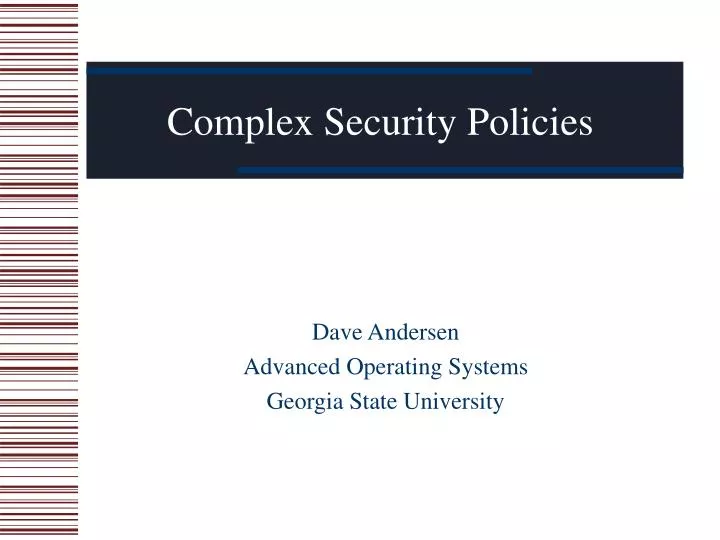 complex security policies