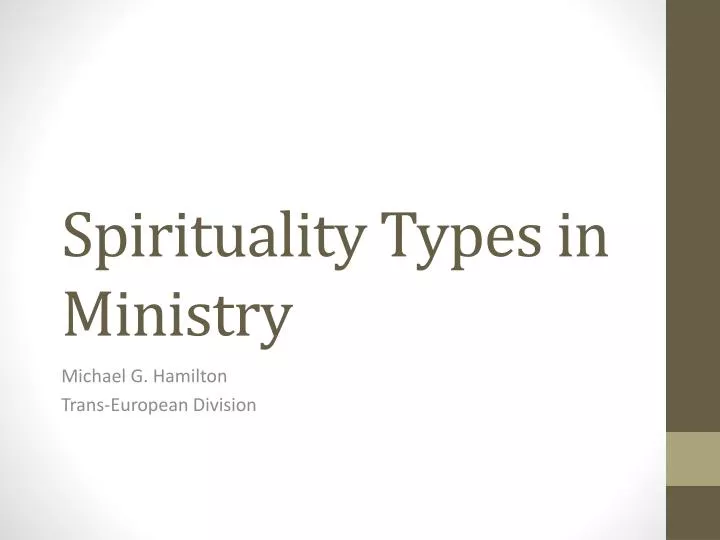 spirituality types in ministry