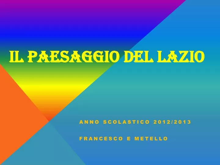 il paesaggio del lazio