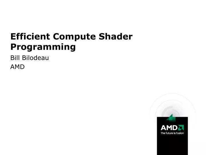 efficient compute shader programming