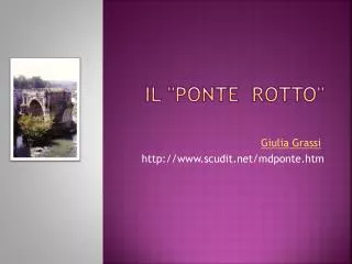 il ponte rotto