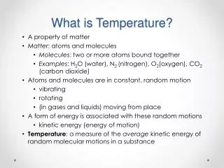 What is Temperature?