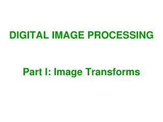 Part I: Image Transforms