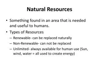 Natural Resources