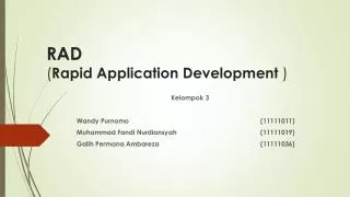 rad rapid application d evelopment