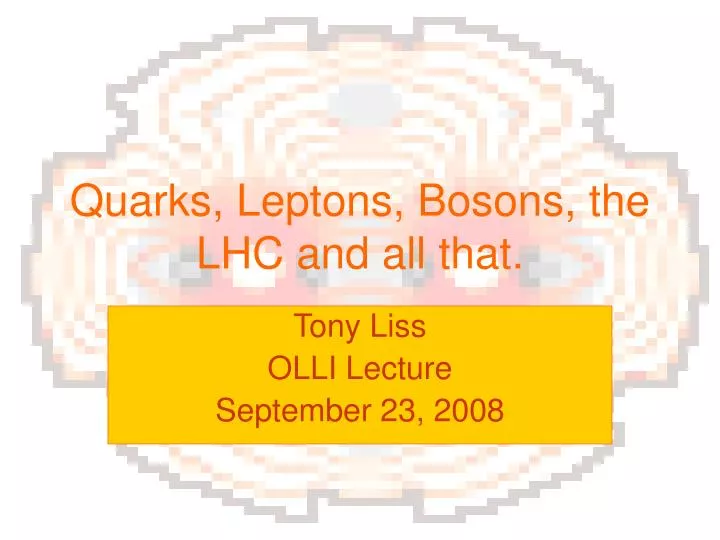 quarks leptons bosons the lhc and all that