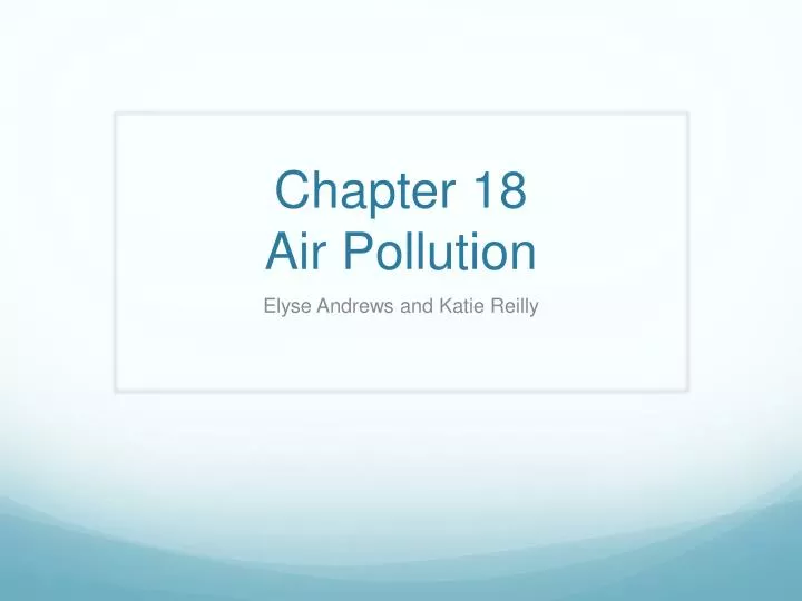chapter 18 air pollution
