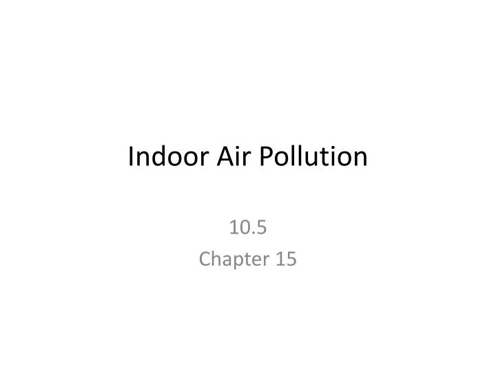 indoor air pollution