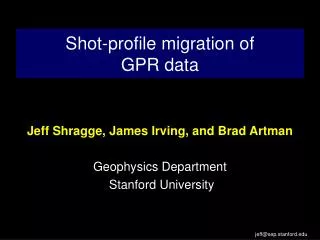 Shot-profile migration of GPR data