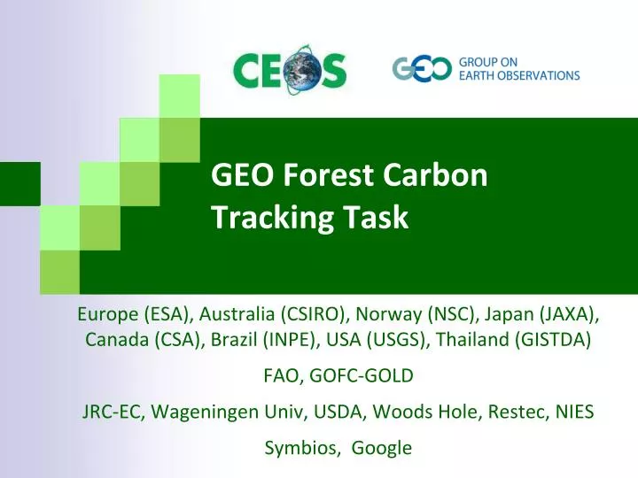 geo forest carbon tracking task