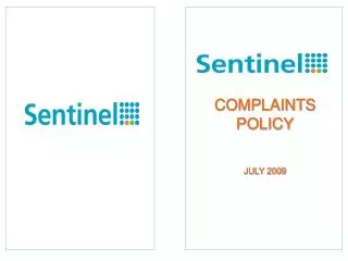 COMPLAINTS POLICY JULY 2009