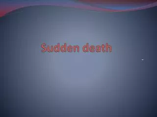 Sudden death